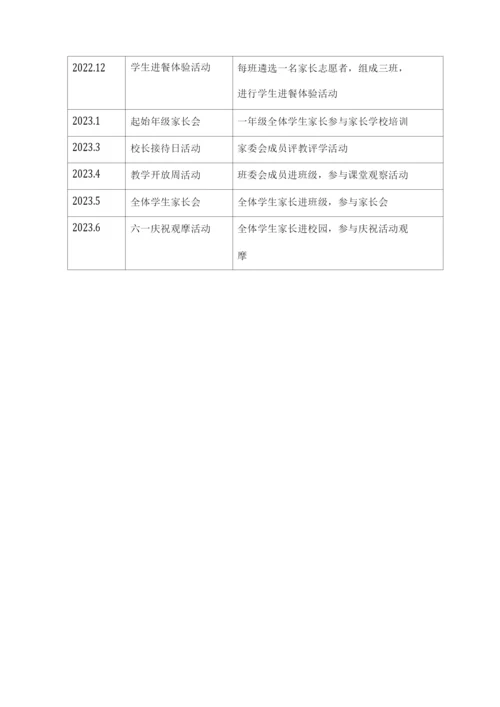 2022-2023学年xx小学家长委员会工作方案.docx
