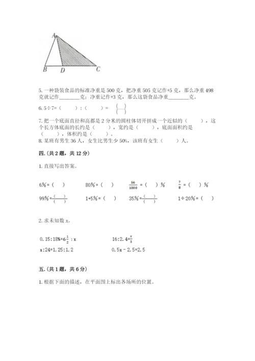 人教版六年级数学小升初试卷带答案（预热题）.docx