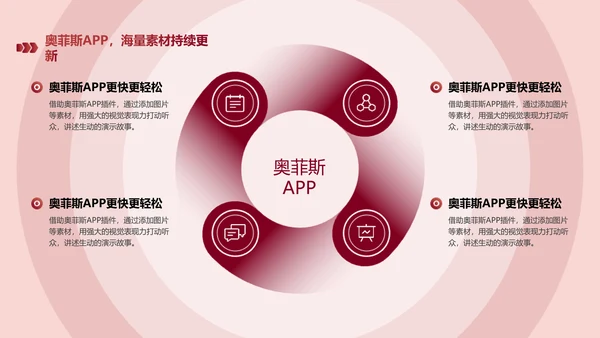 简约风红白色社团活动PPT