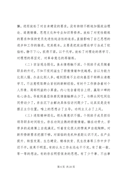 班子成员主题教育活动党员干部检视剖析材料.docx