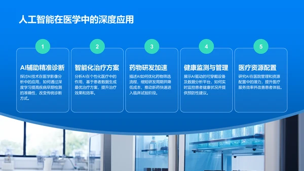 蓝色插图风医学研究进展汇报PPT模板