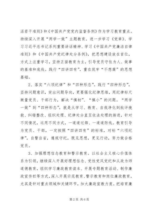 高校党风廉政建设工作计划.docx