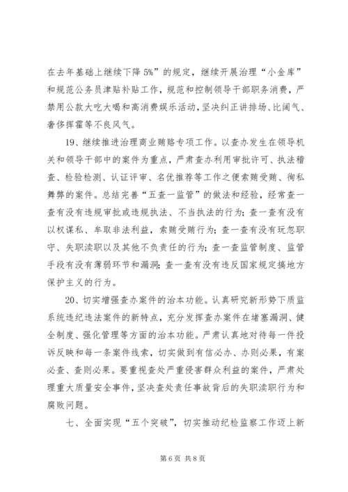 在全市质监系统纪检监察工作会议上的报告.docx