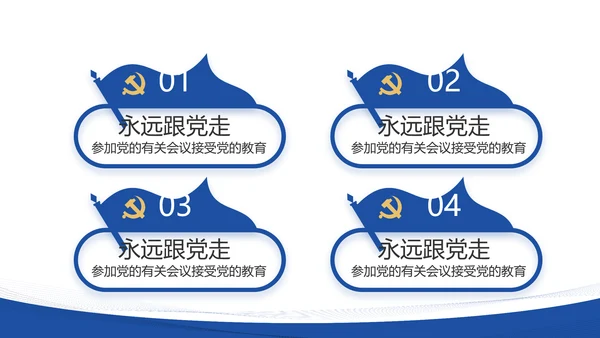 蓝色简约大方党建党支部述职报告动态PPT模板