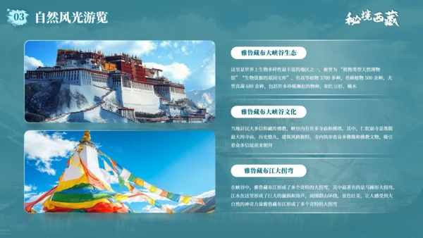 蓝色城市印象西藏旅游计划方案PPT模板