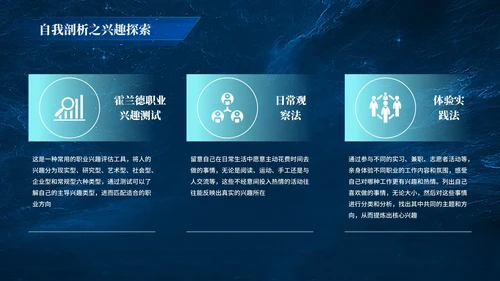 蓝色科技风职业规划PPT模板