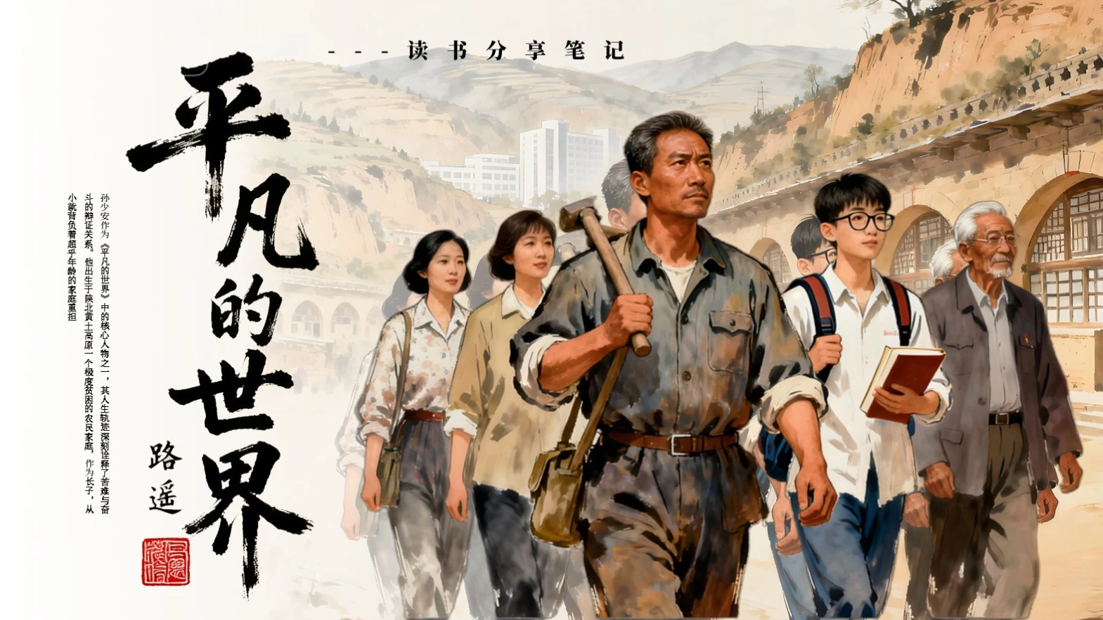 黄色简约《平凡的世界》读书笔记模版