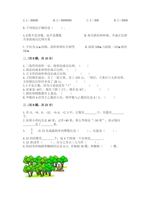 沪教版六年级数学下学期期末测试题及答案（典优）.docx