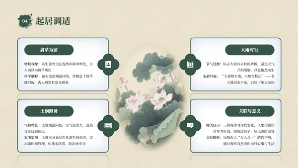 绿色夏至节气介绍通用PPT模板