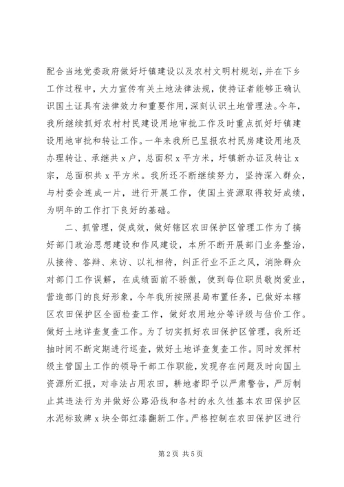 乡镇国土资源所年终工作总结.docx