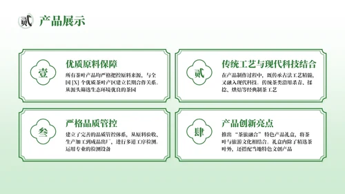 绿色茶产品介绍宣传PPT模板