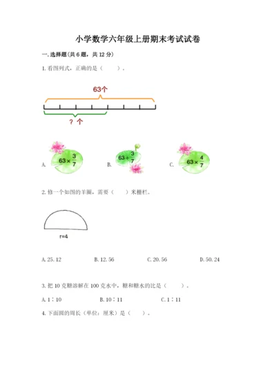 小学数学六年级上册期末考试试卷含完整答案（网校专用）.docx