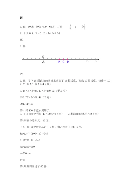 海南省【小升初】2023年小升初数学试卷（完整版）.docx