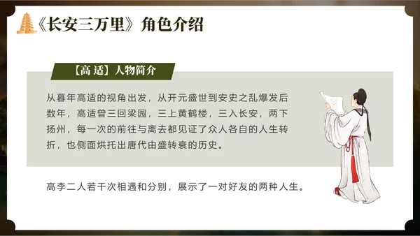 长安三万里通用PPT模板