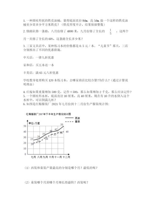 小学毕业班数学检测卷精品加答案.docx