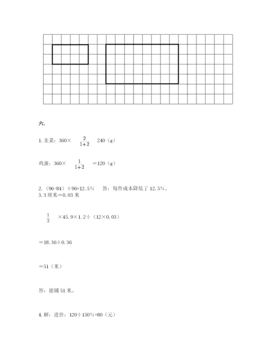 苏教版六年级数学下学期期末测试题（综合题）.docx