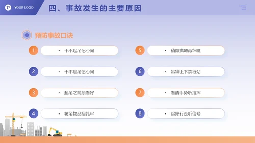 蓝紫色卡通商务风企业三级安全教育演讲培训课件PPT模板