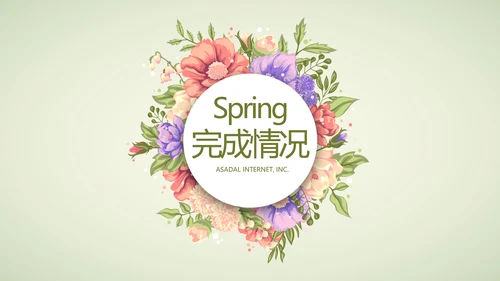 绿色清新春季护肤动态PPT