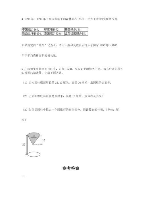 苏教版数学六年级下册试题期末模拟检测卷含答案.docx