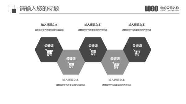 黑色商务汇报总结通用PPT模板