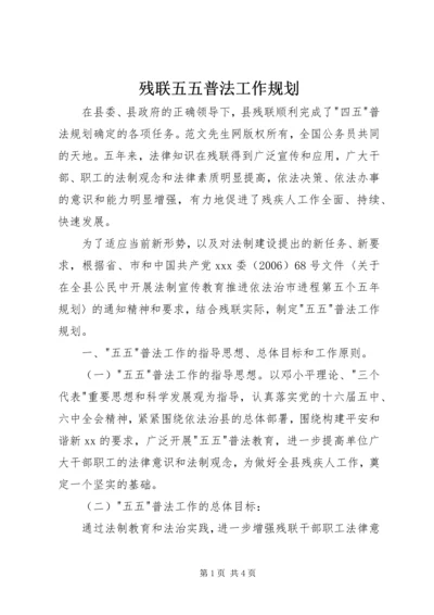 残联五五普法工作规划 (6).docx