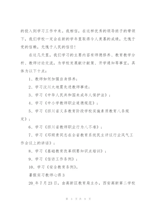 暑假实习教师心得5篇.docx