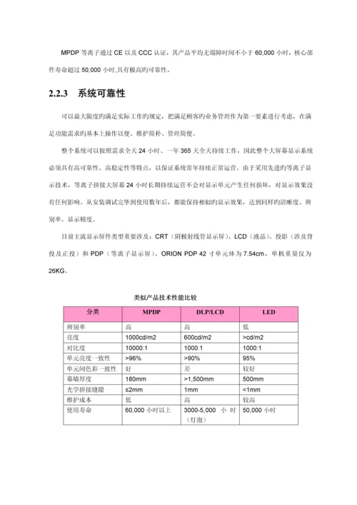 德浩科技MPDP3X3重点标准等离子大屏幕显示系统重点技术专题方案.docx