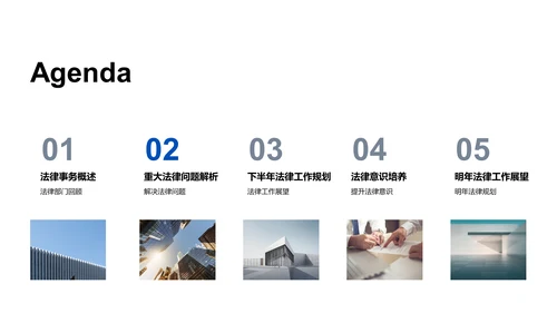 法务工作半年报告PPT模板
