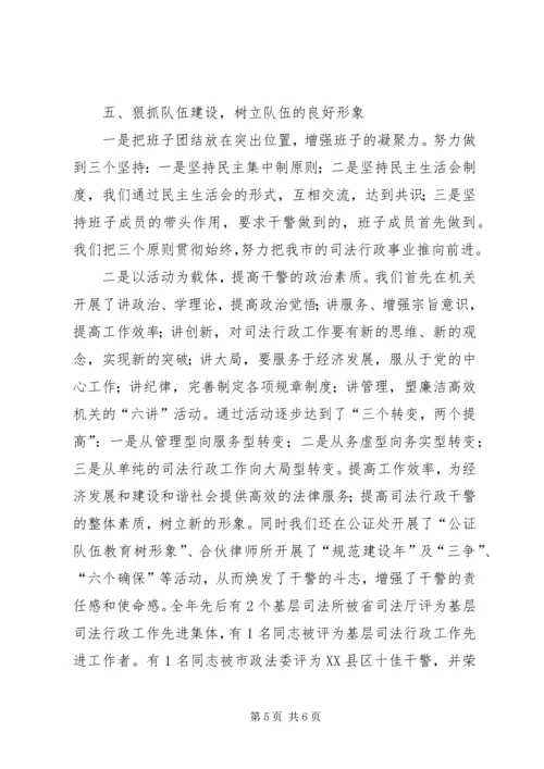 司法局司法行政工作报告.docx
