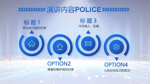 公安局党员大会工作总结动态PPT