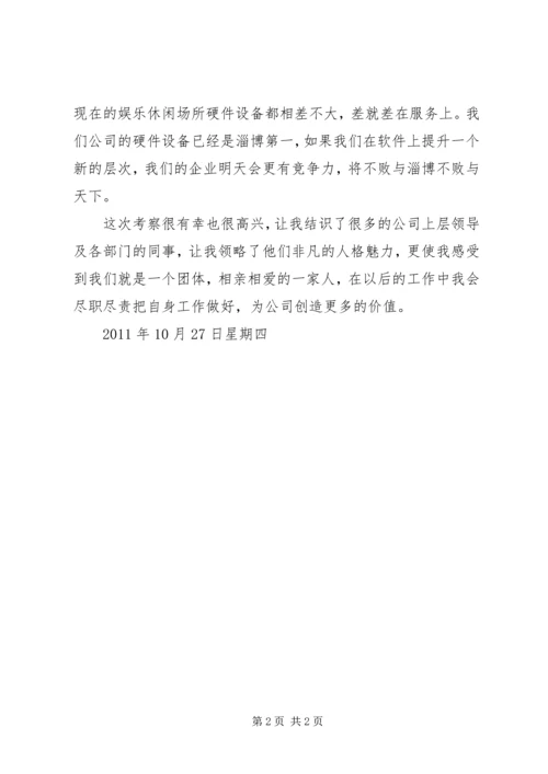 外出考察心得体会范文大全.docx