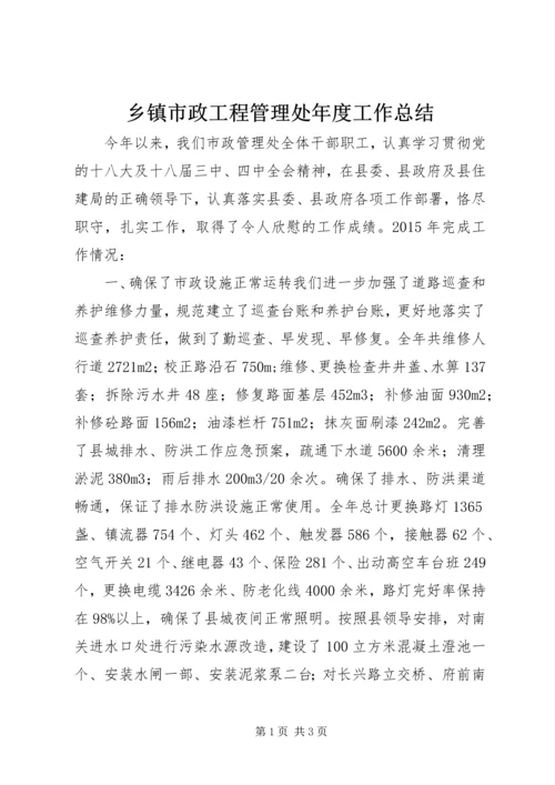 乡镇市政工程管理处年度工作总结.docx