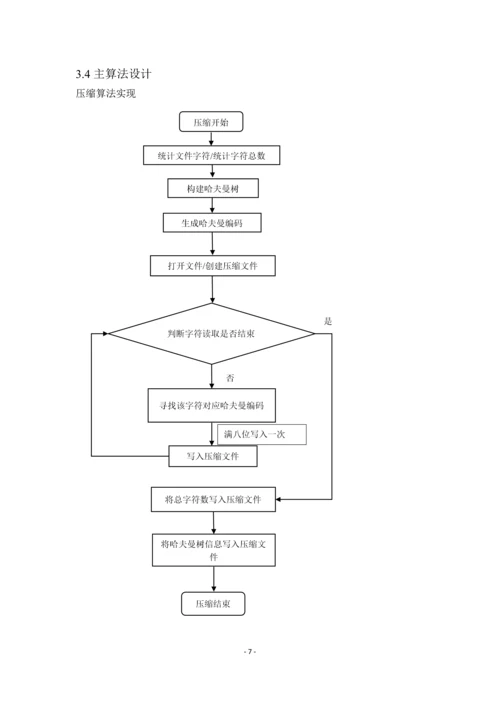 【数据结构】哈夫曼压缩软件设计-实验报告.docx