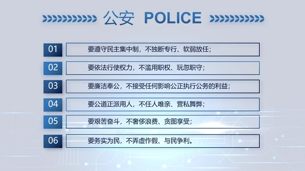 蓝色大气公安警察派出所出警动态PPT模板