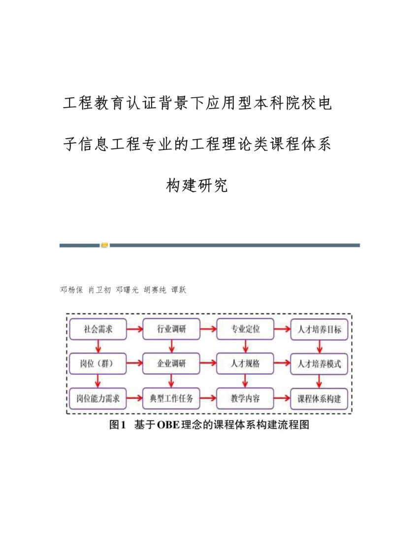 工程教育认证背景下应用型本科院校电子信息工程专业的工程理论类课程体系构建研究.docx