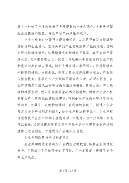 产业组织政策与产权制度变迁.docx