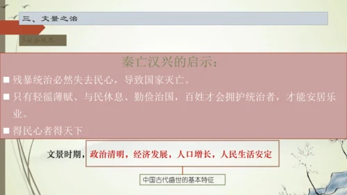 义务教育七年级历史上册2024年版第11课西汉建立和“文景之治”【课件】