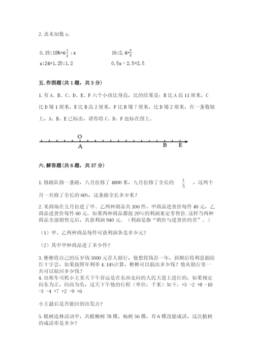 人教版六年级下册数学期末测试卷【模拟题】.docx
