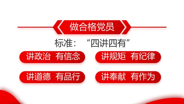 红色党建党支部工作汇报PPT党课