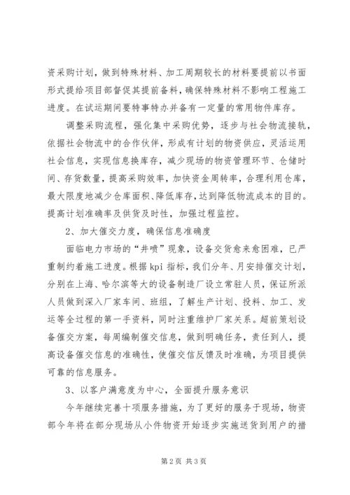 物资部工作计划 (4).docx