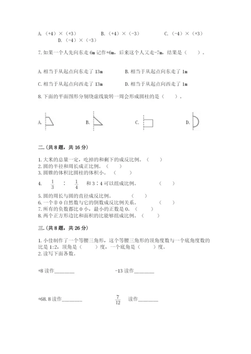 北师大版数学小升初模拟试卷精品（网校专用）.docx