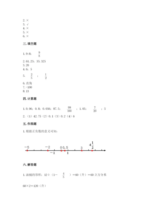 惠水县六年级下册数学期末测试卷及完整答案一套.docx