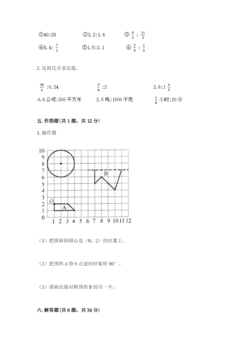 人教版六年级上册数学期末测试卷附答案（综合题）.docx