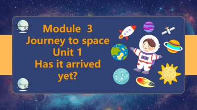 外研版八下Module 3  Journey to space U1课件+素材