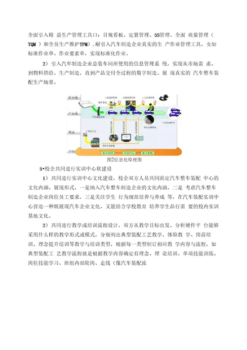 引领精益化信息化校企业共建汽车装配实训中心