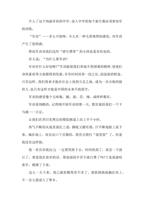 初中军训心得体会模板汇总七篇（三）.docx