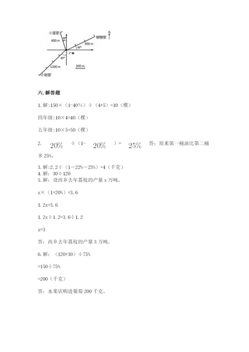 小学六年级上册数学期末测试卷及完整答案【全国通用】.docx