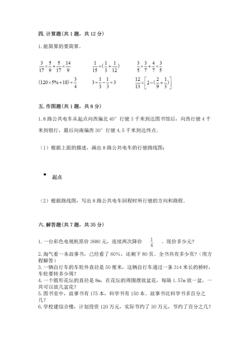 小学六年级上册数学期末测试卷精品【夺分金卷】.docx