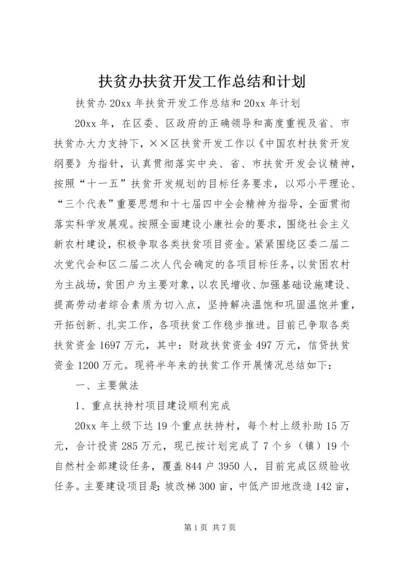 扶贫办扶贫开发工作总结和计划.docx