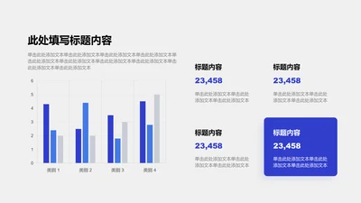 图表页-蓝色商务风1项柱状图示